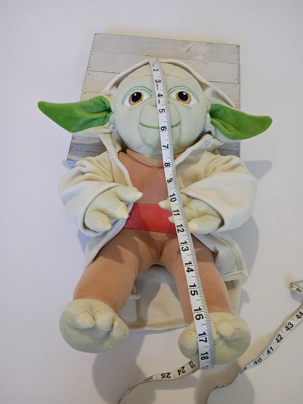 Star Wars 18 Inch Yoda plush features a removable tan robe Green, Brown, Tan
